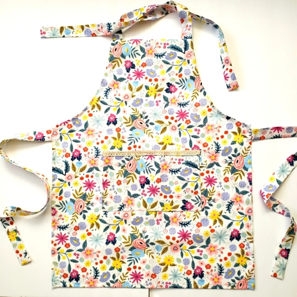 NEW Handmade Cotton Floral Kids Apron